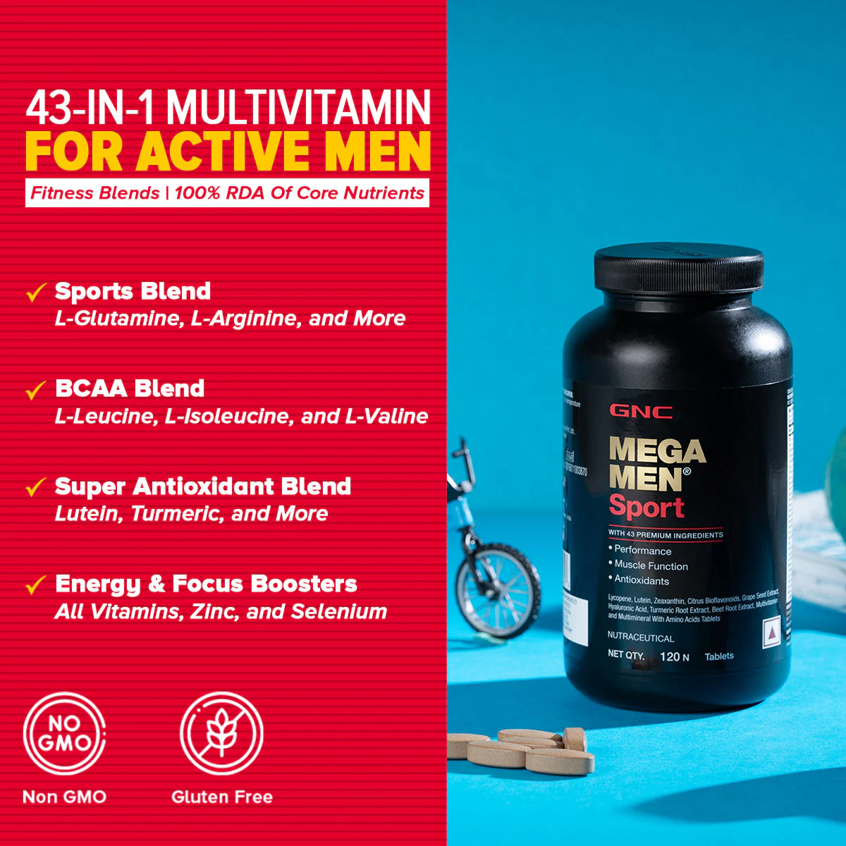 GNC Mega Men Sport Multivitamin - Clearance Sale| Expiry - 2025-04-30 - Image 4