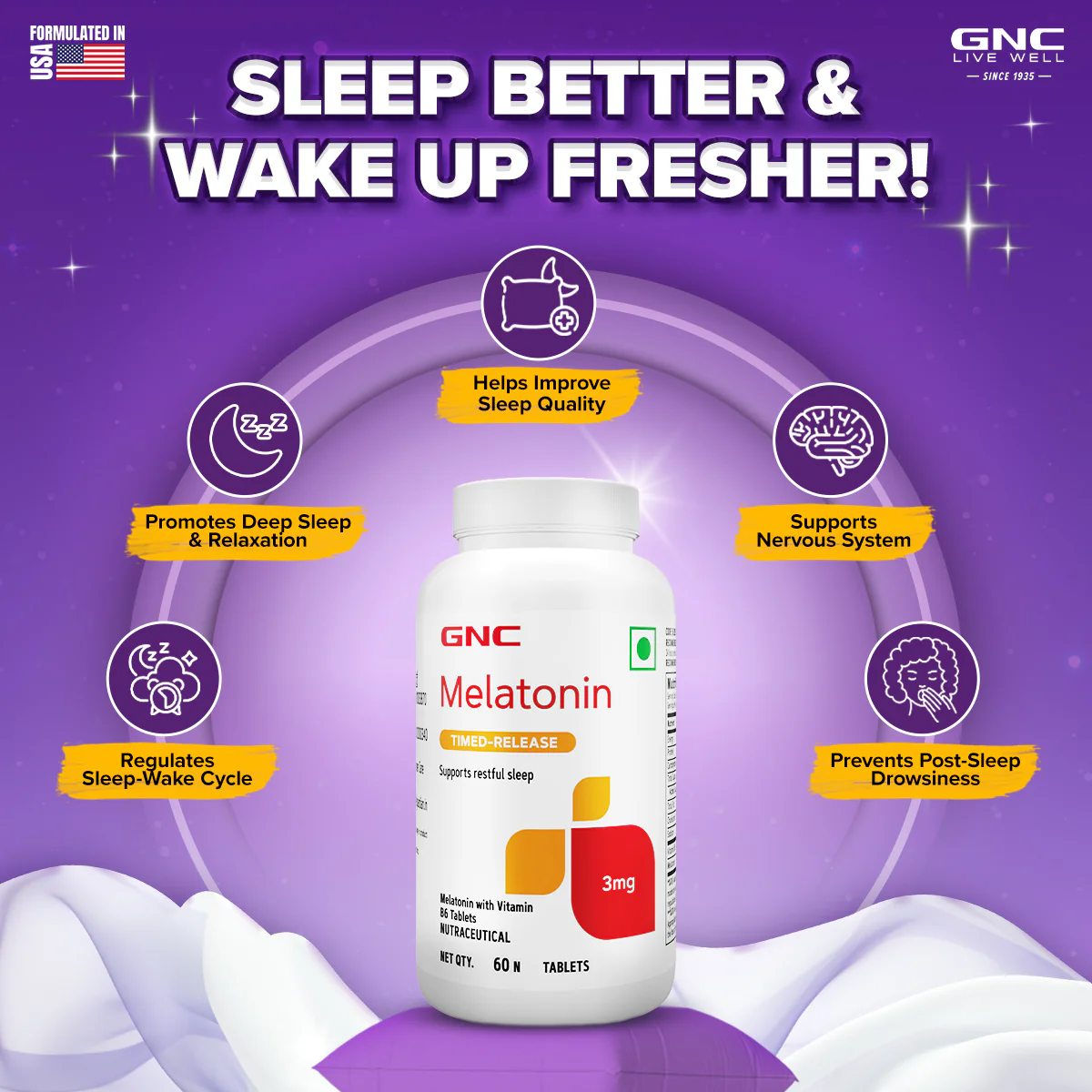 GNC Melatonin With Vitamin B6 - Image 5