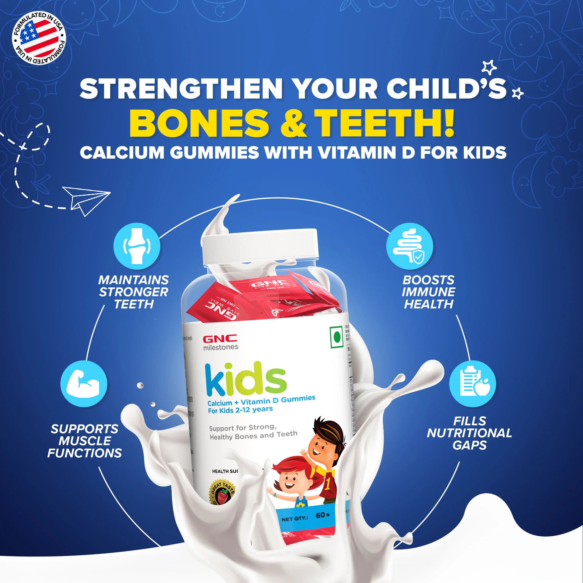 GNC milestones kids Calcium + Vitamin D Gummies - Image 2