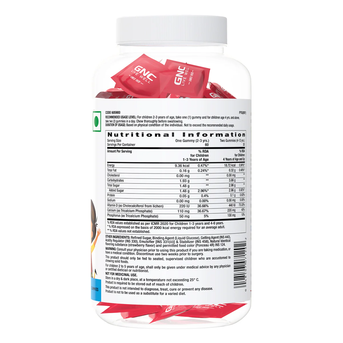GNC milestones kids Calcium + Vitamin D Gummies - Image 4