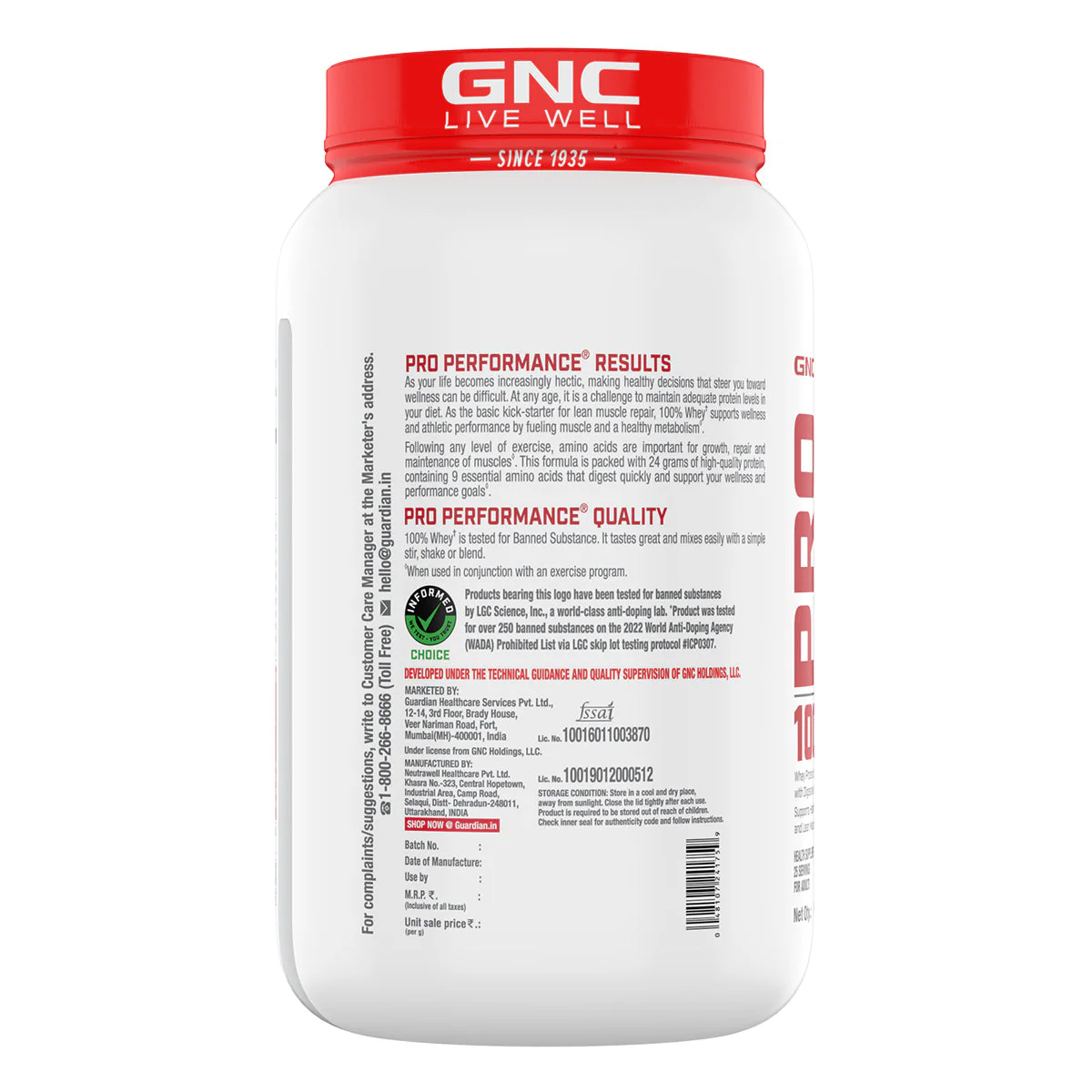 GNC Pro Performance 100% Whey Protein -2 lbs with Shaker - Image 67