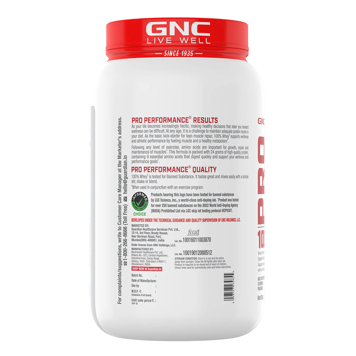 GNC Pro Performance 100% Whey Protein -2 lbs with Shaker - Image 90