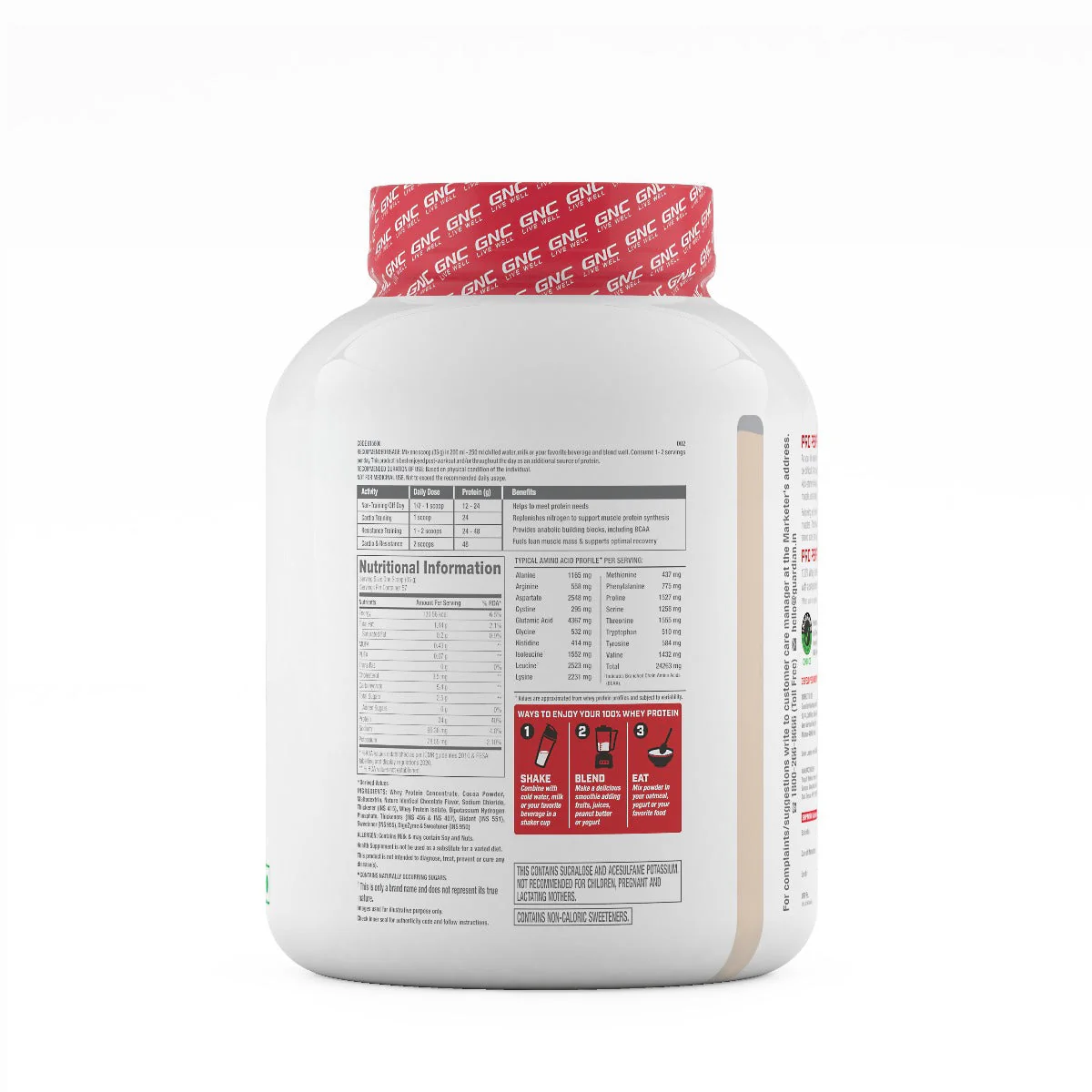 GNC Pro Performance 100% Whey Protein - 4.4 lbs, 2 kg - Chocolate Fudge| Expiry - 2024-02-29 - Image 2