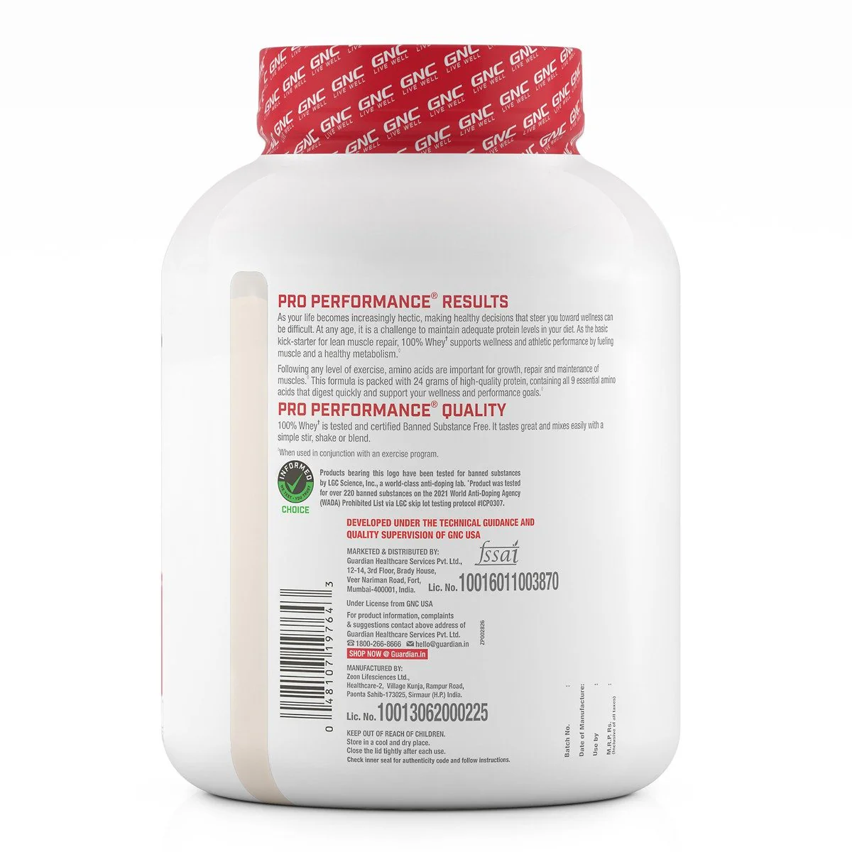 GNC Pro Performance 100% Whey Protein - 4.4 lbs, 2 kg - Chocolate Supreme| Expiry - 2024-02-29 - Image 3