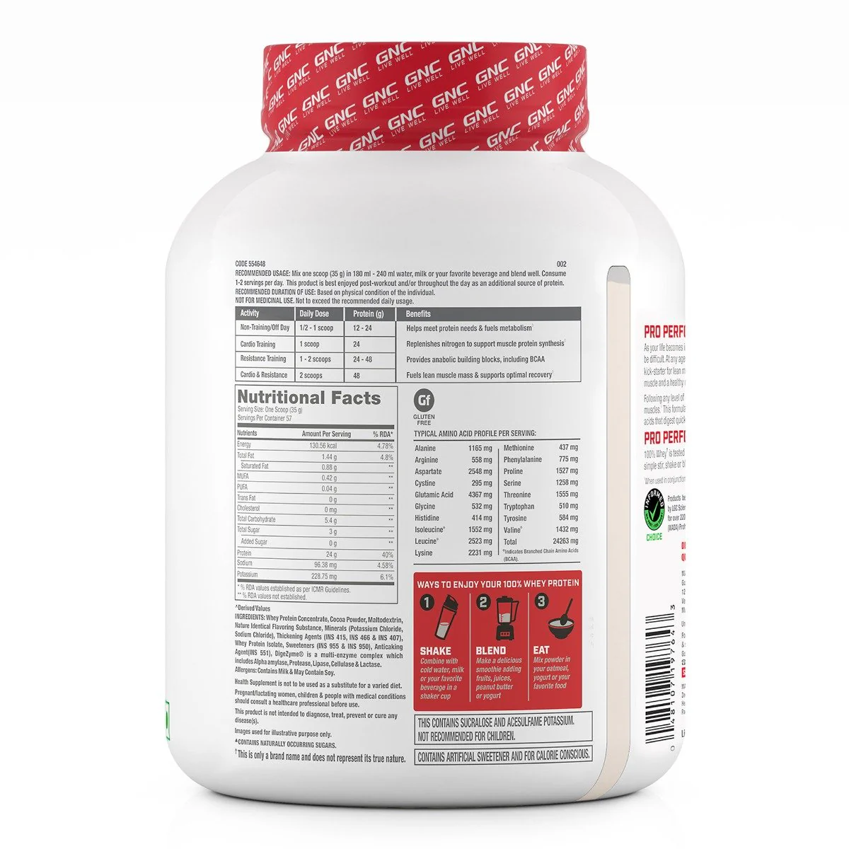 GNC Pro Performance 100% Whey Protein - 4.4 lbs, 2 kg - Chocolate Supreme| Expiry - 2024-02-29 - Image 4
