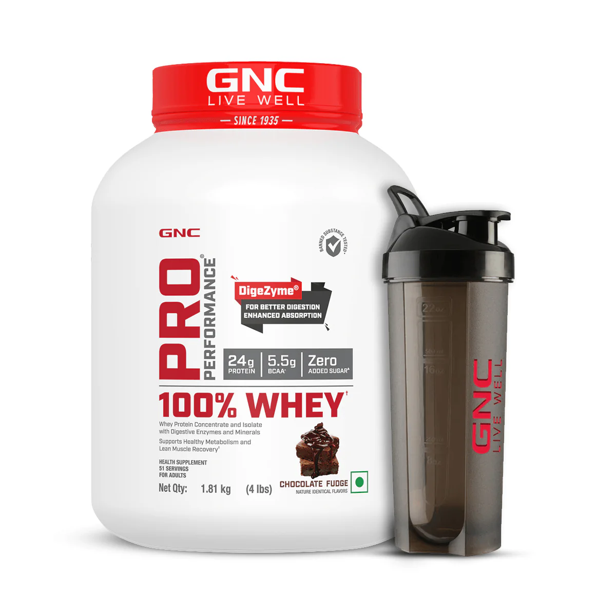 GNC Pro Performance 100% Whey Protein 4 lbs with Shaker - Image 11