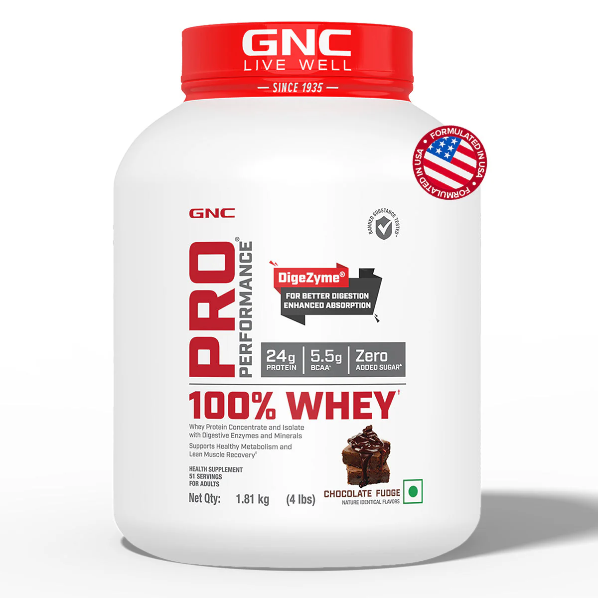 GNC Pro Performance 100% Whey Protein 4 lbs with Shaker - Image 72