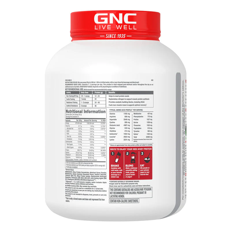 GNC Pro Performance 100% Whey Protein 4 lbs with Shaker - Image 81