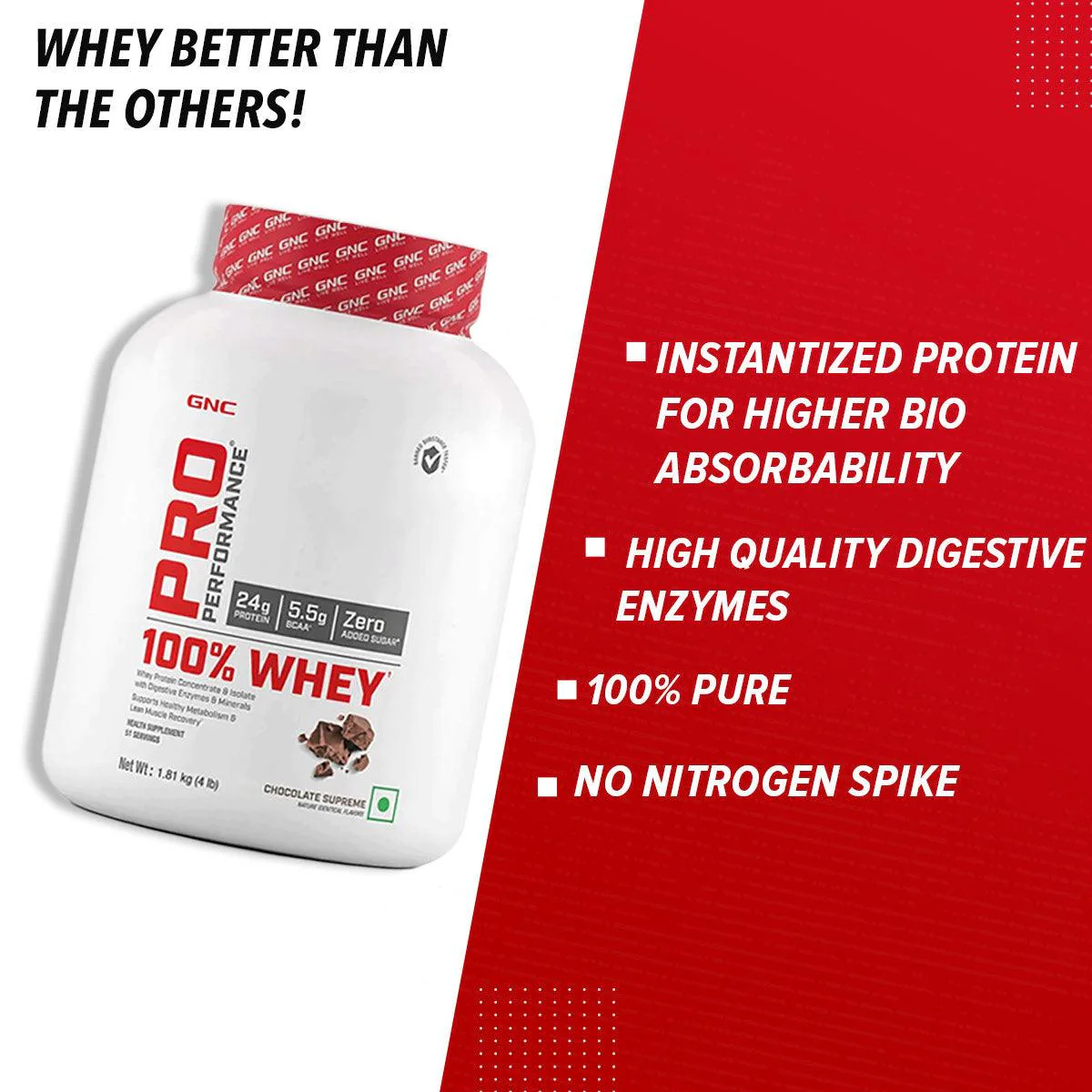 GNC Pro Performance 100% Whey Protein - Faster Recovery & Lean Muscle Gains| Expiry - 2024-06-30 - Image 19