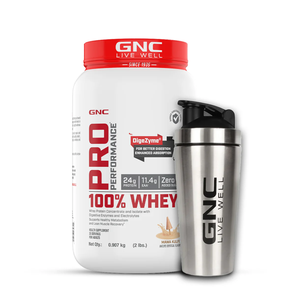 GNC Pro Performance 100% Whey Protein -2 lbs with Shaker - Image 5