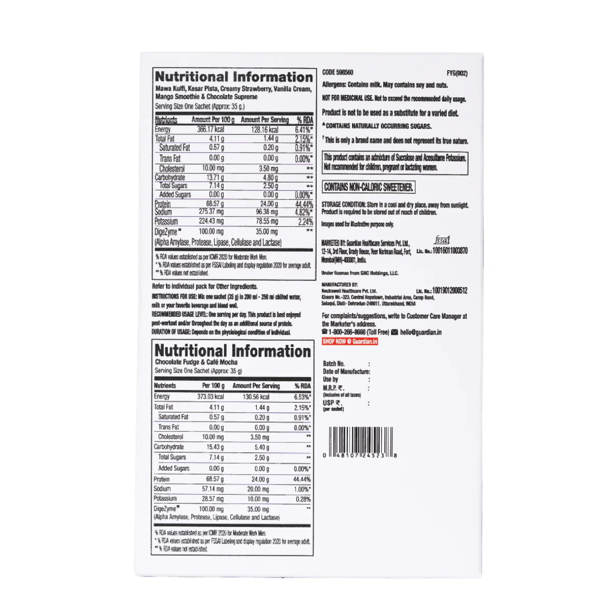 GNC Pro Performance 100% Whey Protein Taster Pack - Image 14