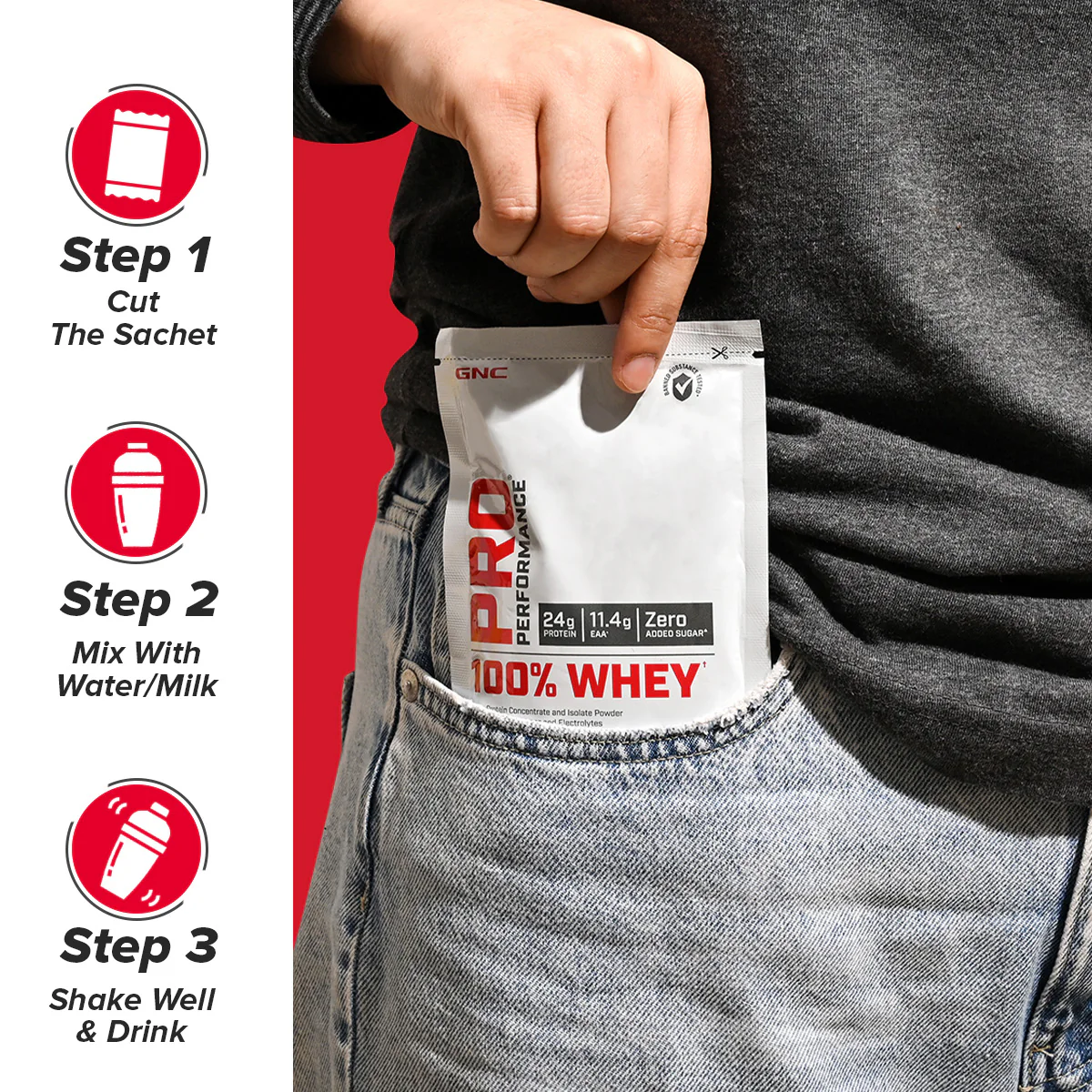 GNC Pro Performance 100% Whey Protein Taster Pack - Image 9