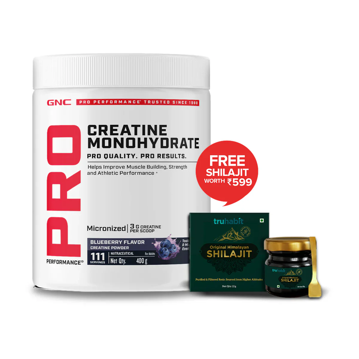 GNC Pro Performance Creatine Monohydrate (100 gm cranberry) - Image 4