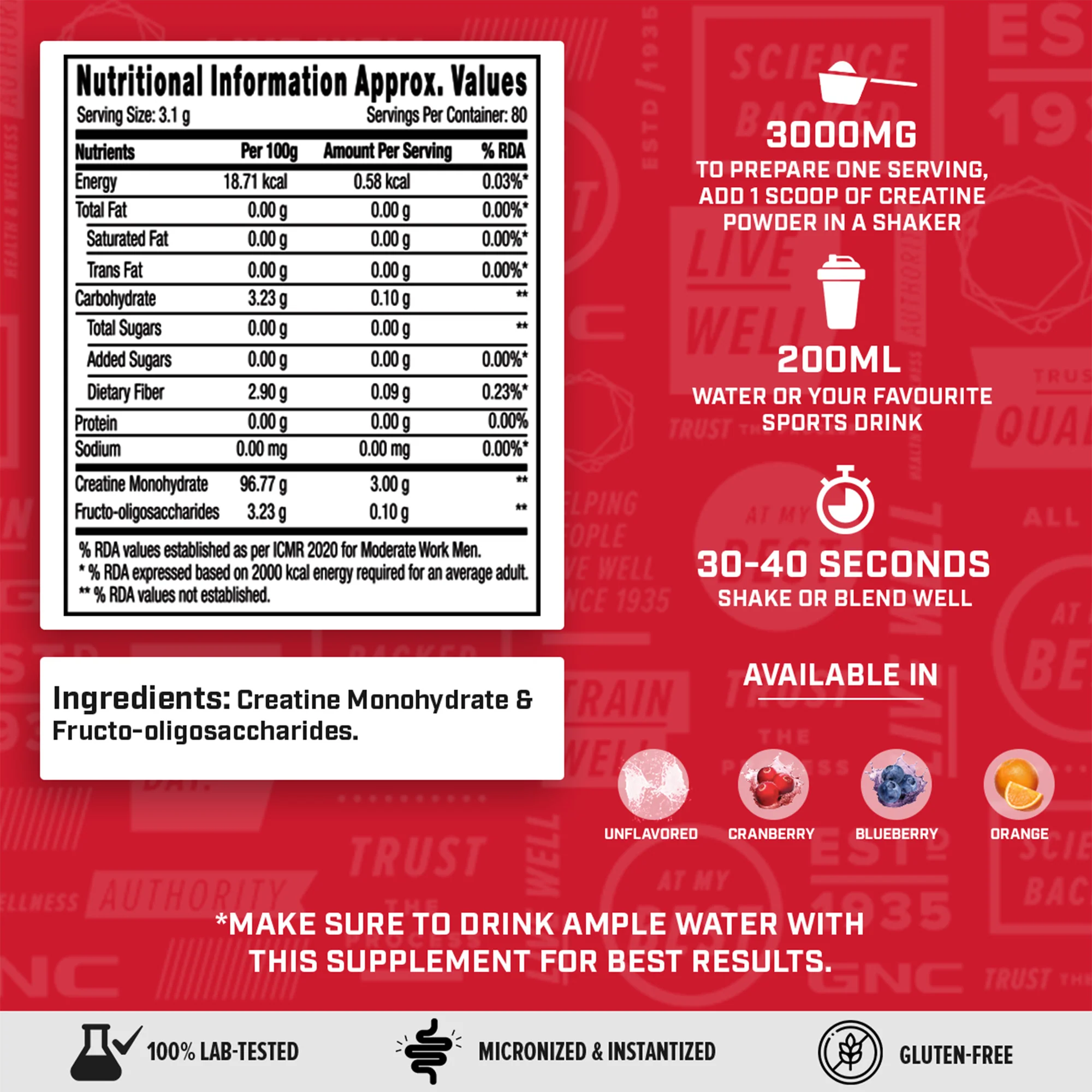 GNC Pro Performance Creatine Monohydrate - Image 12