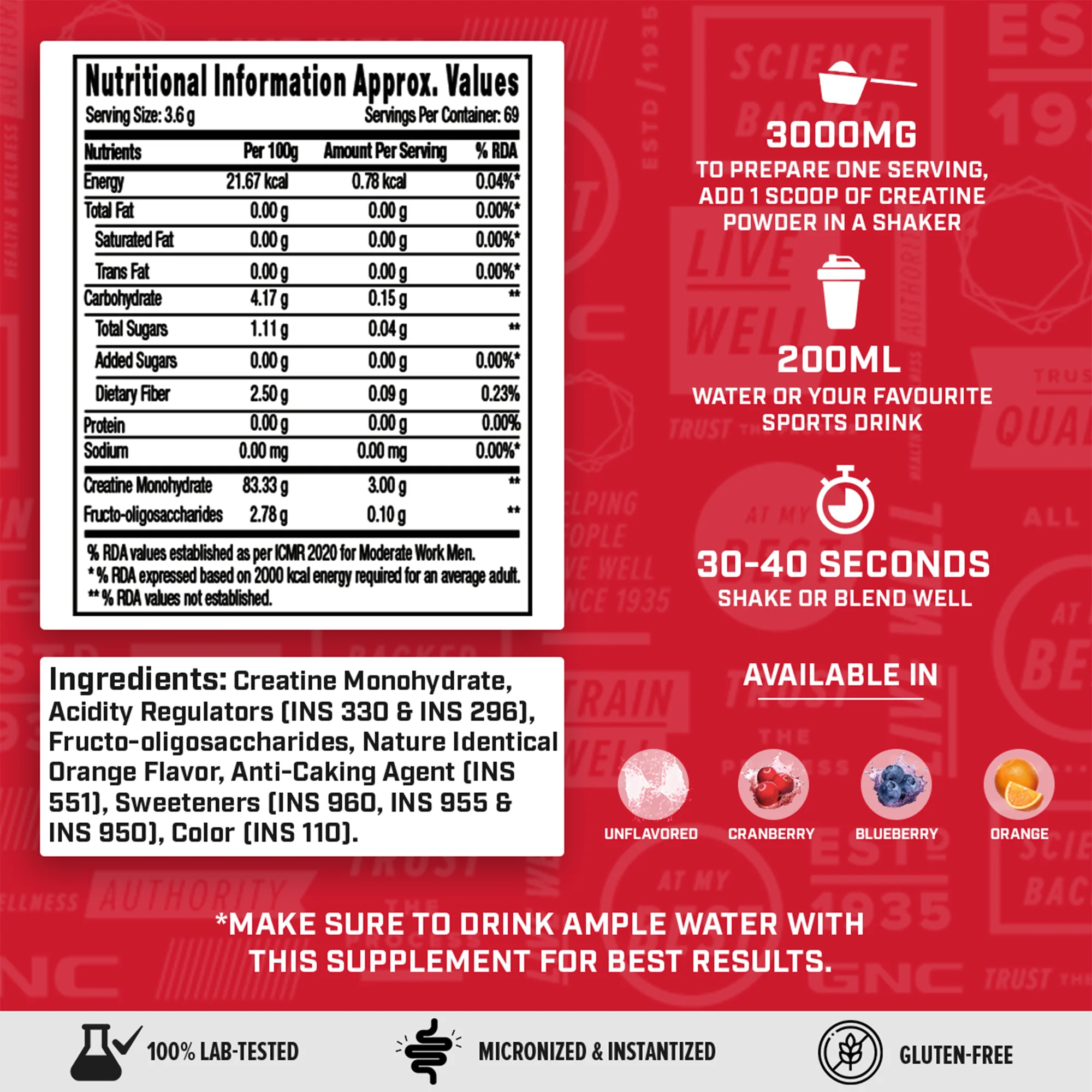 GNC Pro Performance Creatine Monohydrate - Image 58