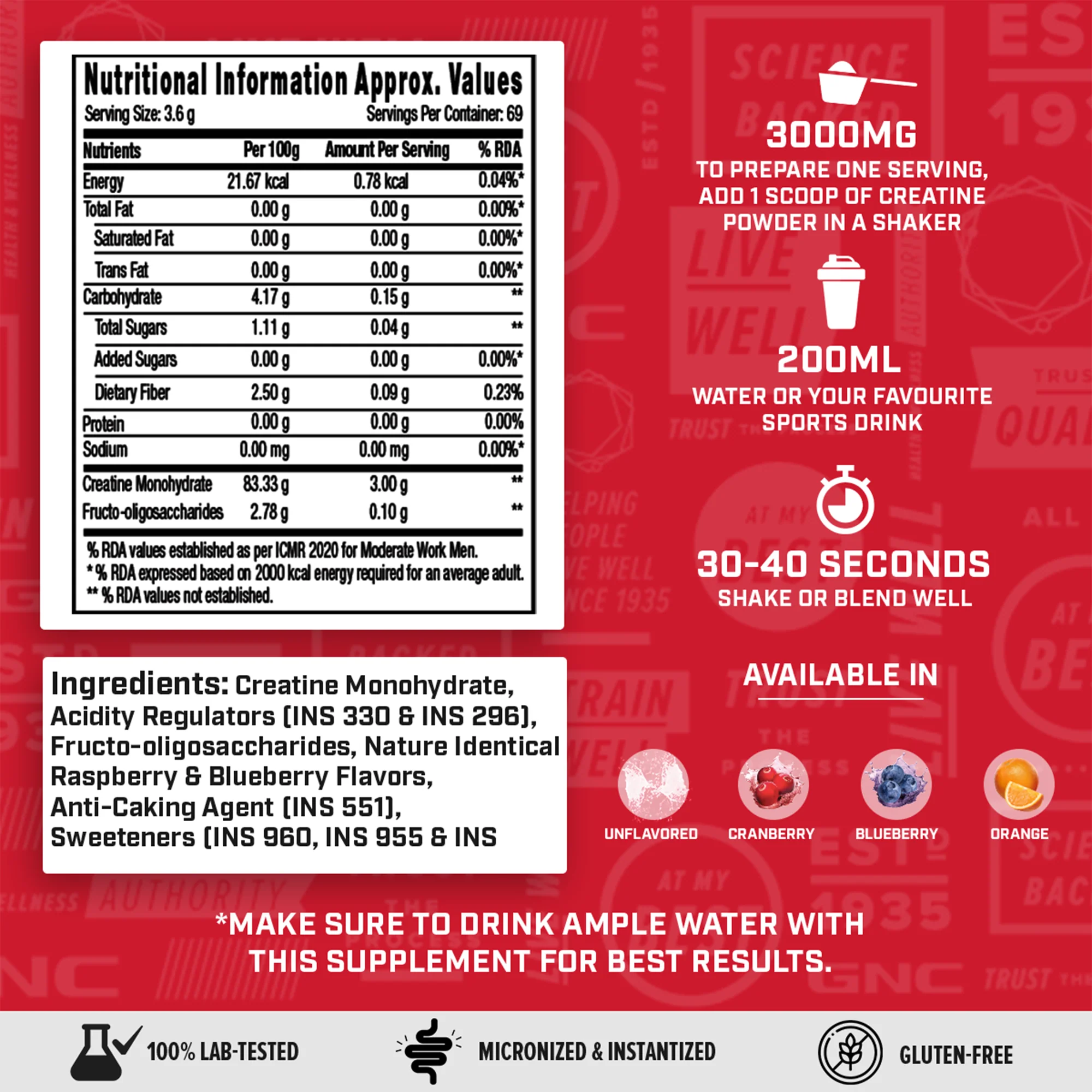 GNC Pro Performance Creatine Monohydrate - Image 67