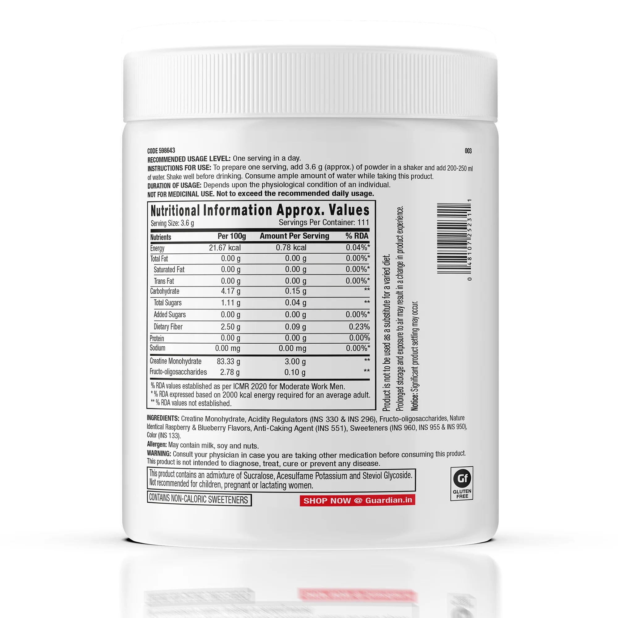 GNC Pro Performance Creatine Monohydrate - Image 115