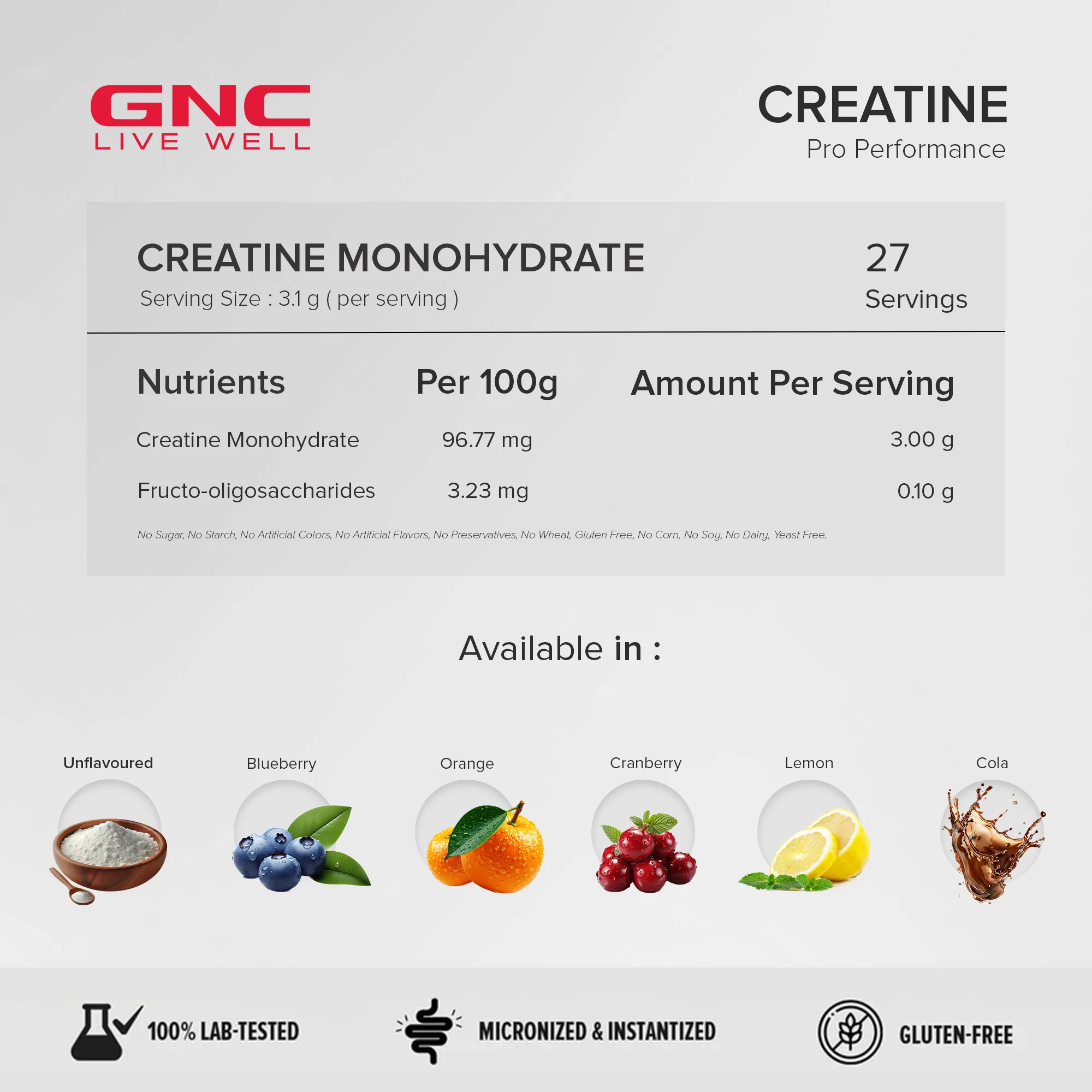 GNC Pro Performance Creatine Monohydrate - Image 134