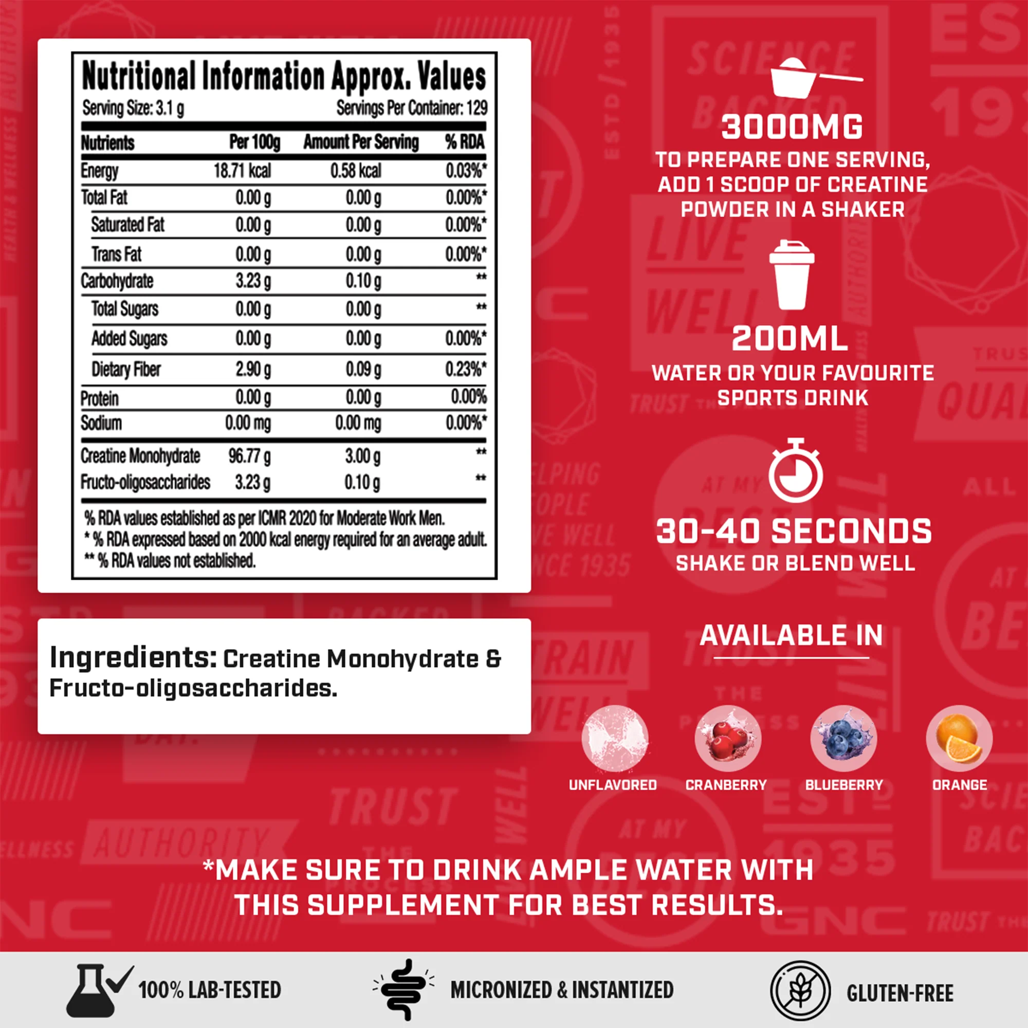 GNC Pro Performance Creatine Monohydrate - Image 28