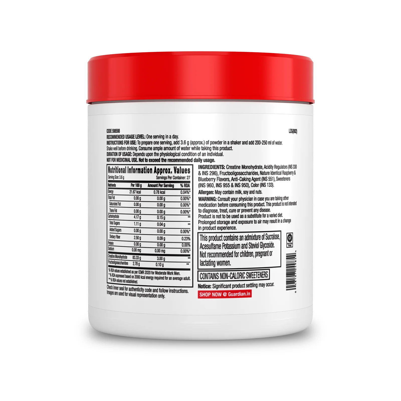 GNC Pro Performance Creatine Monohydrate - Image 55