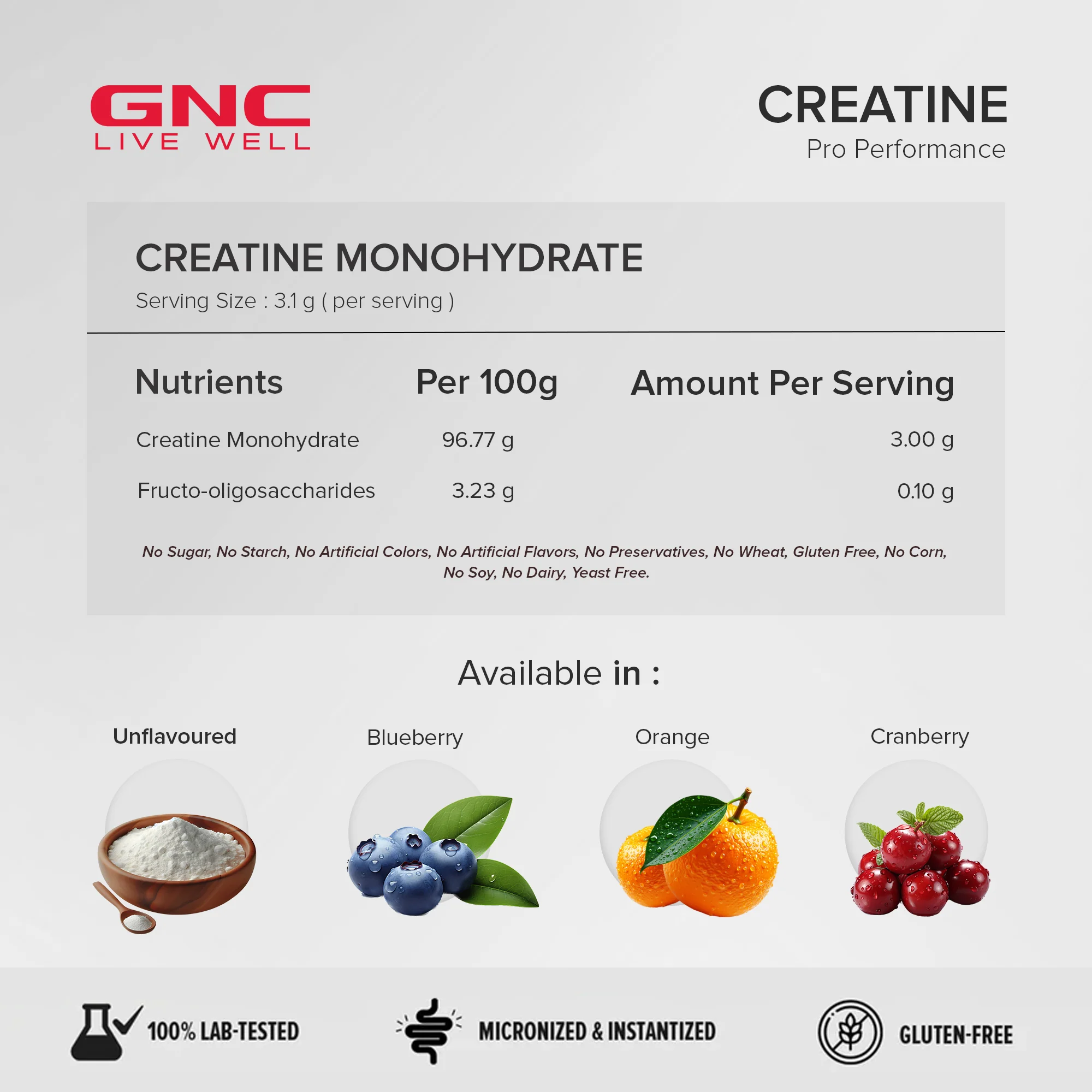GNC Pro Performance Creatine Monohydrate - Image 81