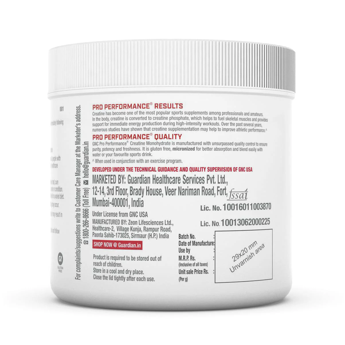 GNC Pro Performance Creatine Monohydrate (3000 mg) - Clearance Sale| Expiry - 2024-10-31 - Image 3