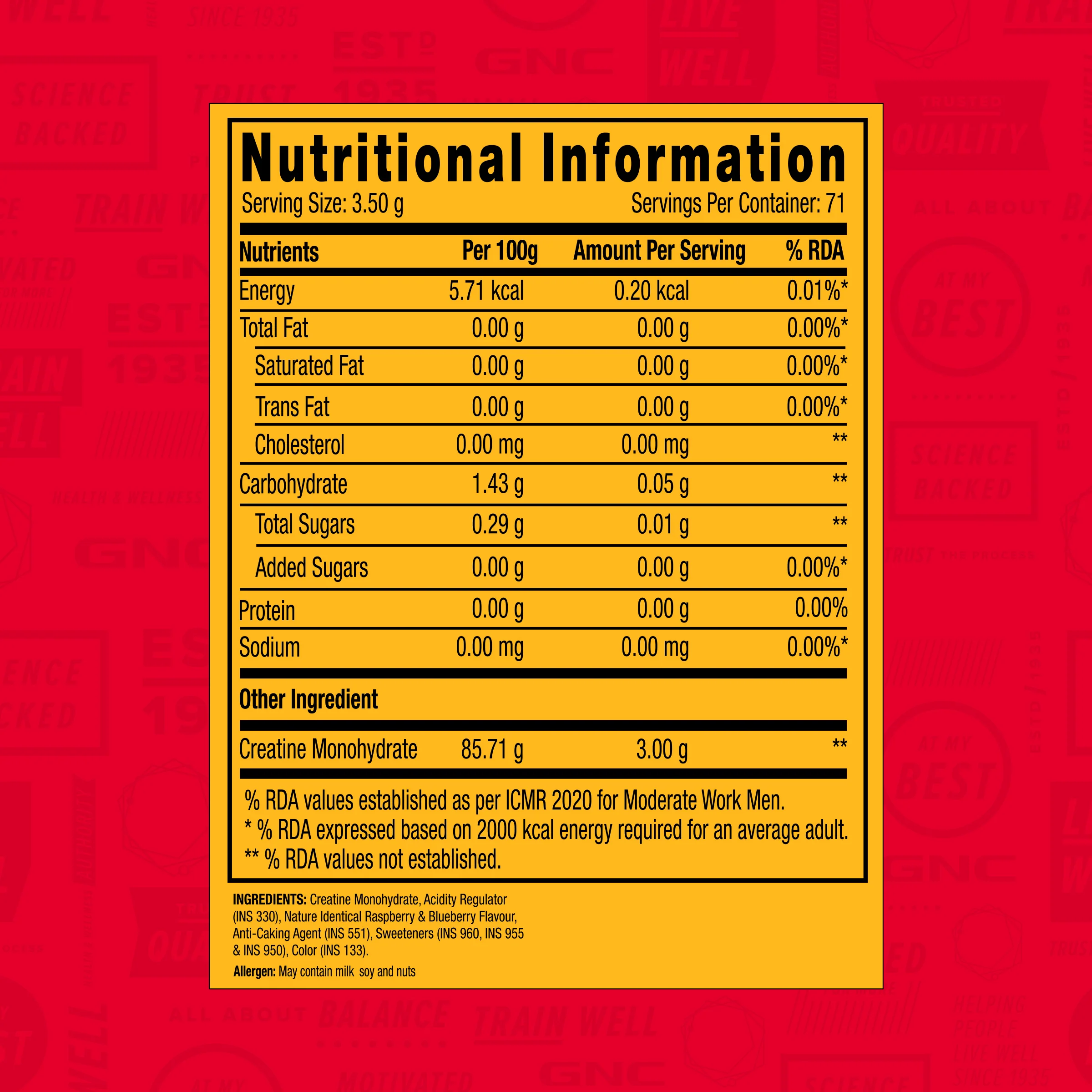 GNC Pro Performance Creatine Monohydrate Combo - Image 101