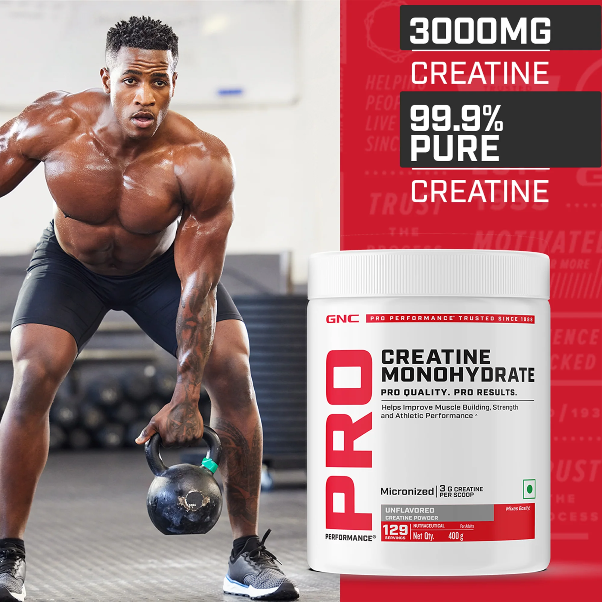 GNC Pro Performance Creatine Monohydrate  With Gym Bag - Image 5