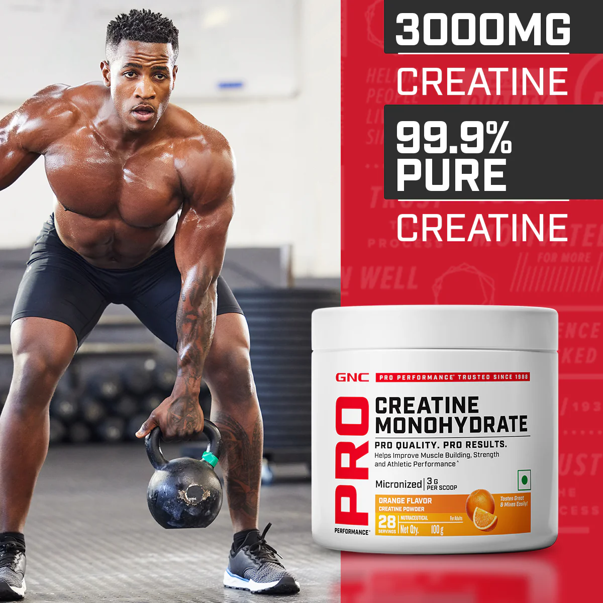 GNC Pro Performance Creatine Monohydrate with L-Carnitine Tablets 500mg - Image 96