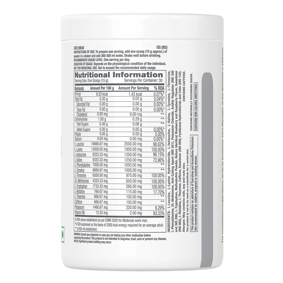 GNC Pro Performance Essential Amino Complete - Clearance Sale| Expiry - 2024-07-31 - Image 5