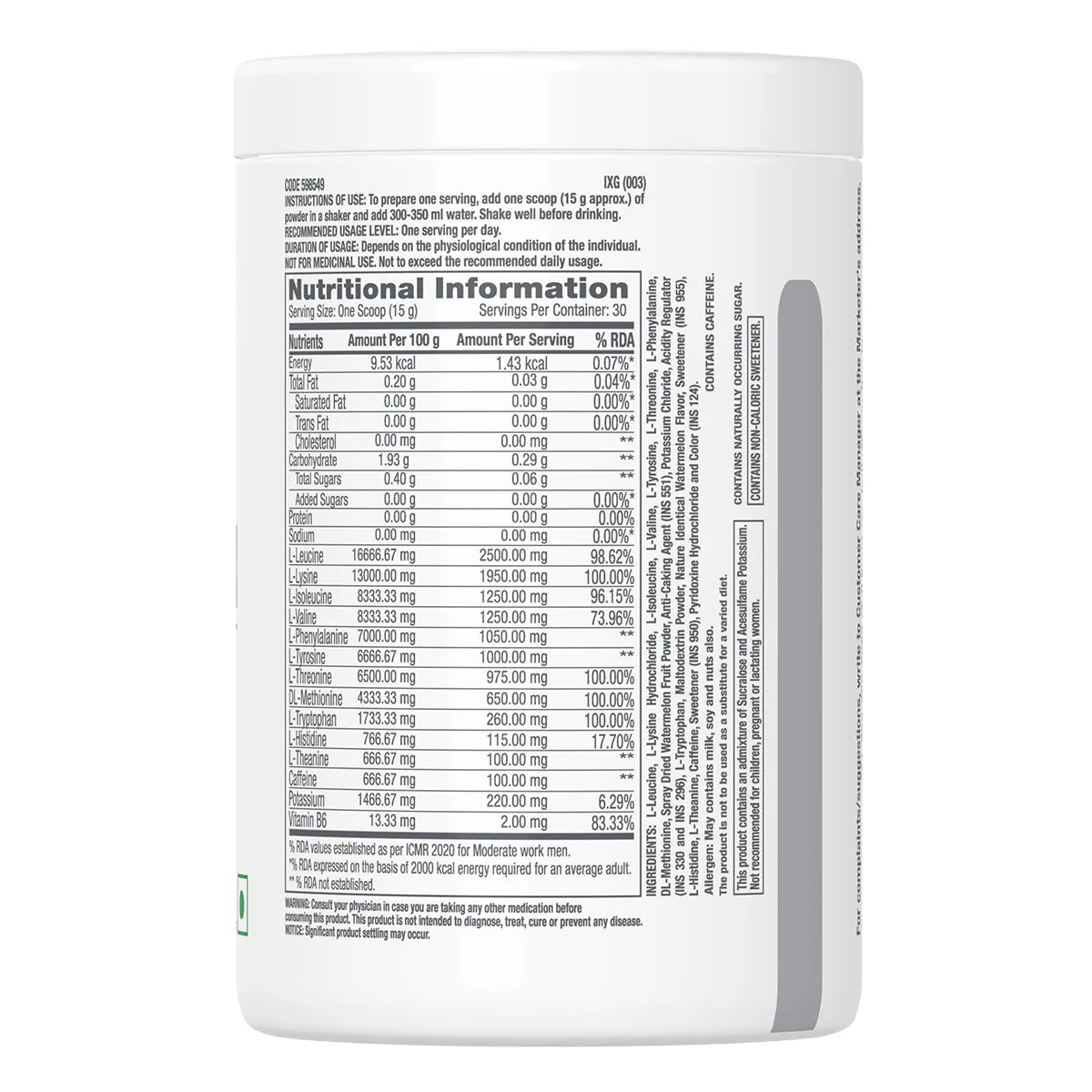 GNC Pro Performance Essential Amino Complete - Clearance Sale| Expiry - 2024-07-31 - Image 5