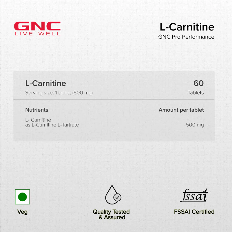 GNC Pro Performance L-Carnitine Tablets 500mg - Image 16