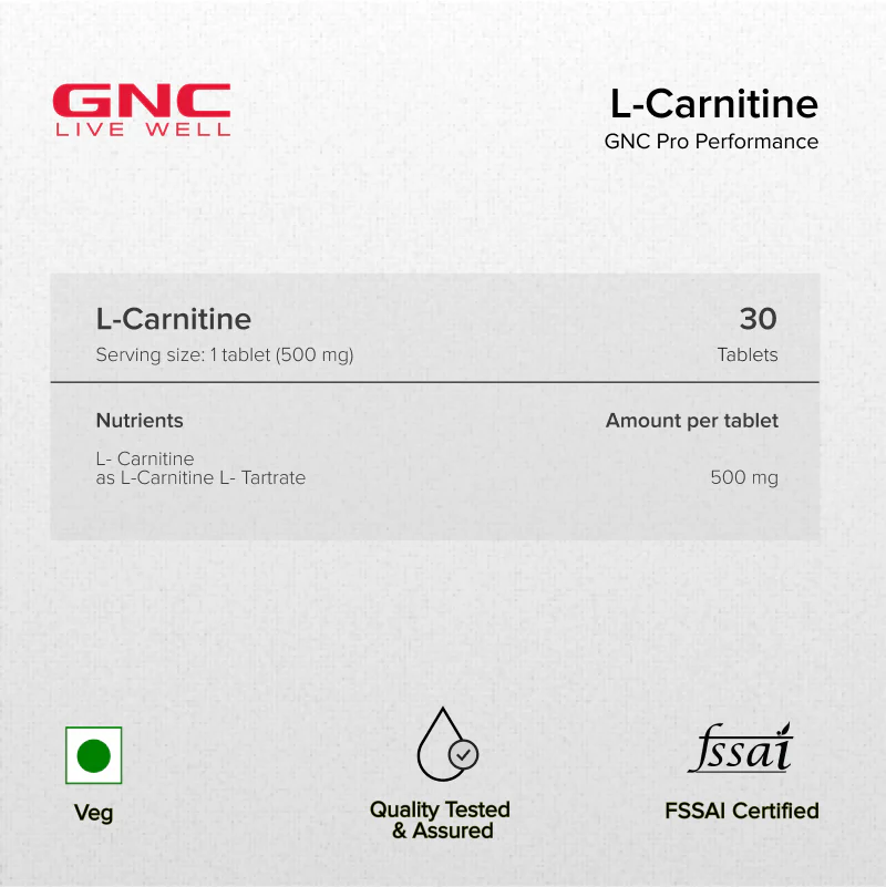 GNC Pro Performance L-Carnitine Tablets 500mg - Image 9