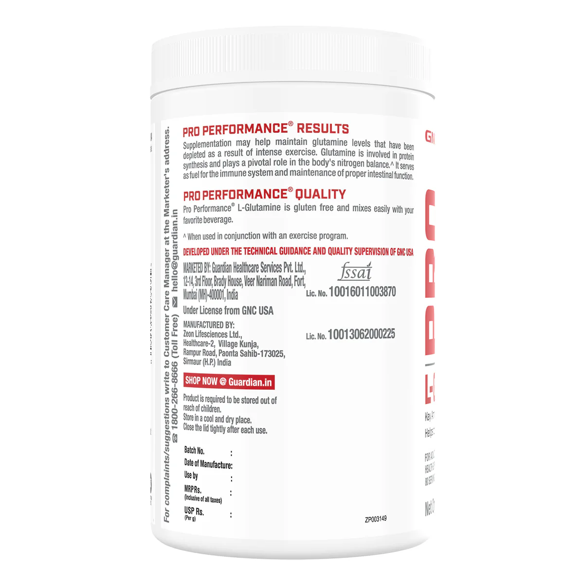 GNC Pro Performance L-Glutamine - Image 6