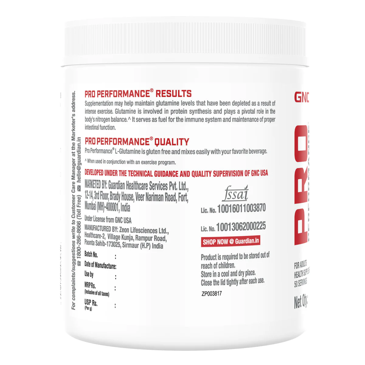 GNC Pro Performance L-Glutamine - Image 8