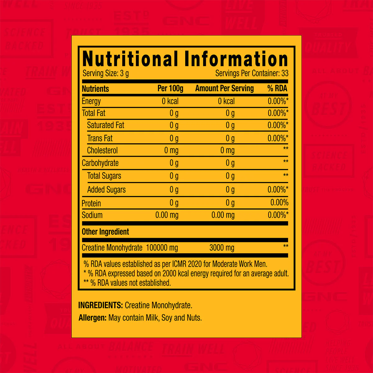 GNC Pro Performance Pre-Workout + Creatine 100 gms - Image 24