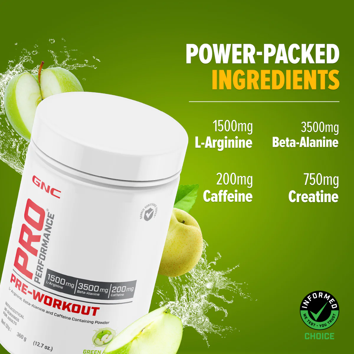 GNC Pro Performance Pre-Workout (Green Apple) - Image 39