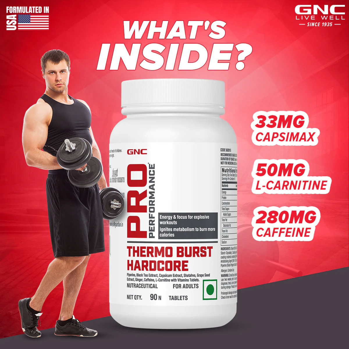 GNC Pro Performance Thermoburst Hardcore - Clearance Sale - Image 3