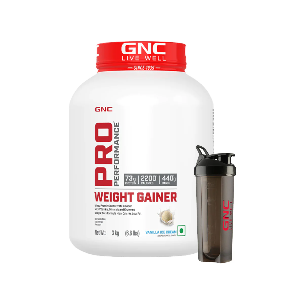 GNC Pro Performance Weight Gainer 3KG with Shaker - Image 7