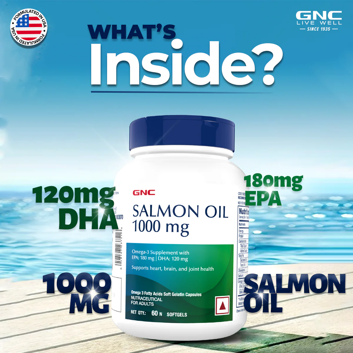 GNC Salmon Oil 1000mg - Image 4