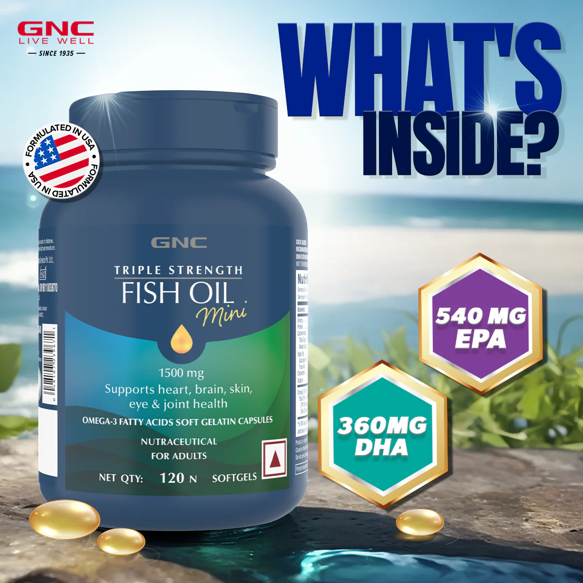 GNC Triple Strength Fish Oil Mini - Image 7