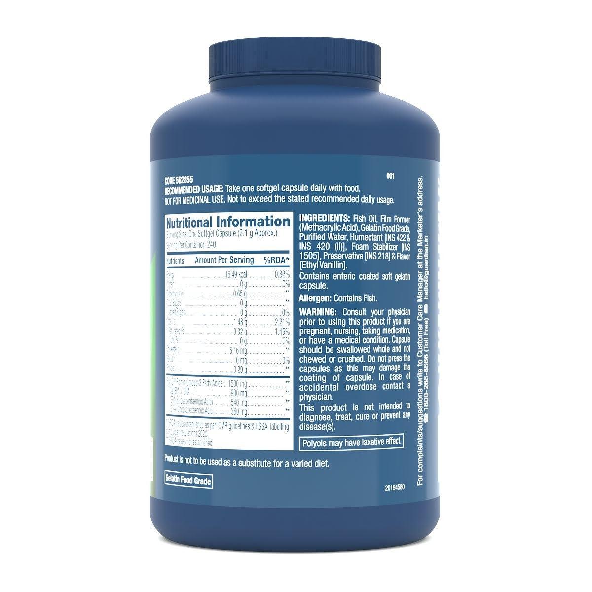 GNC Triple Strength Fish Oil - Clearance Sale| Expiry - 2025-03-31 - Image 7
