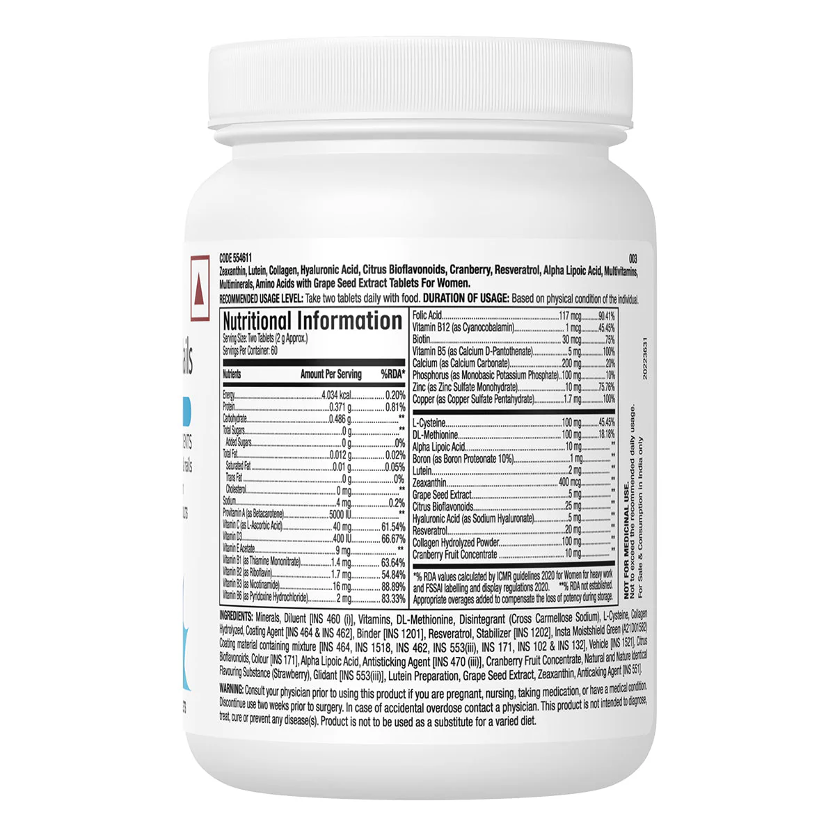 GNC Women's Hair, Skin & Nails - Clearance Sale| Expiry - 2025-10-30 - Image 6