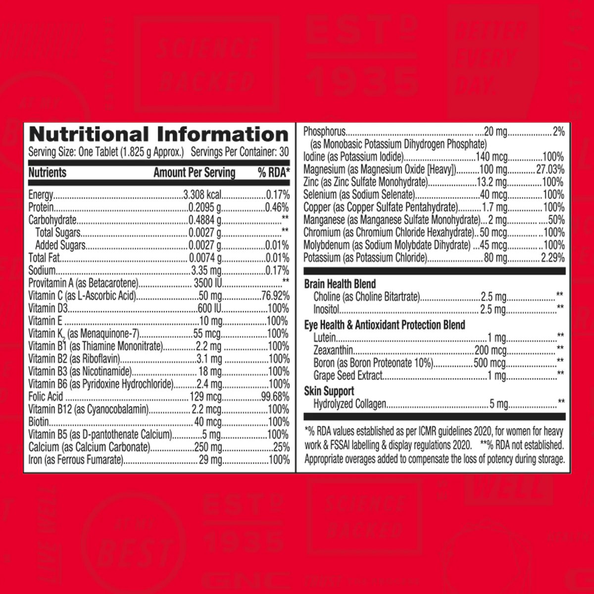 GNC Women's One Daily Multivitamin - Image 6