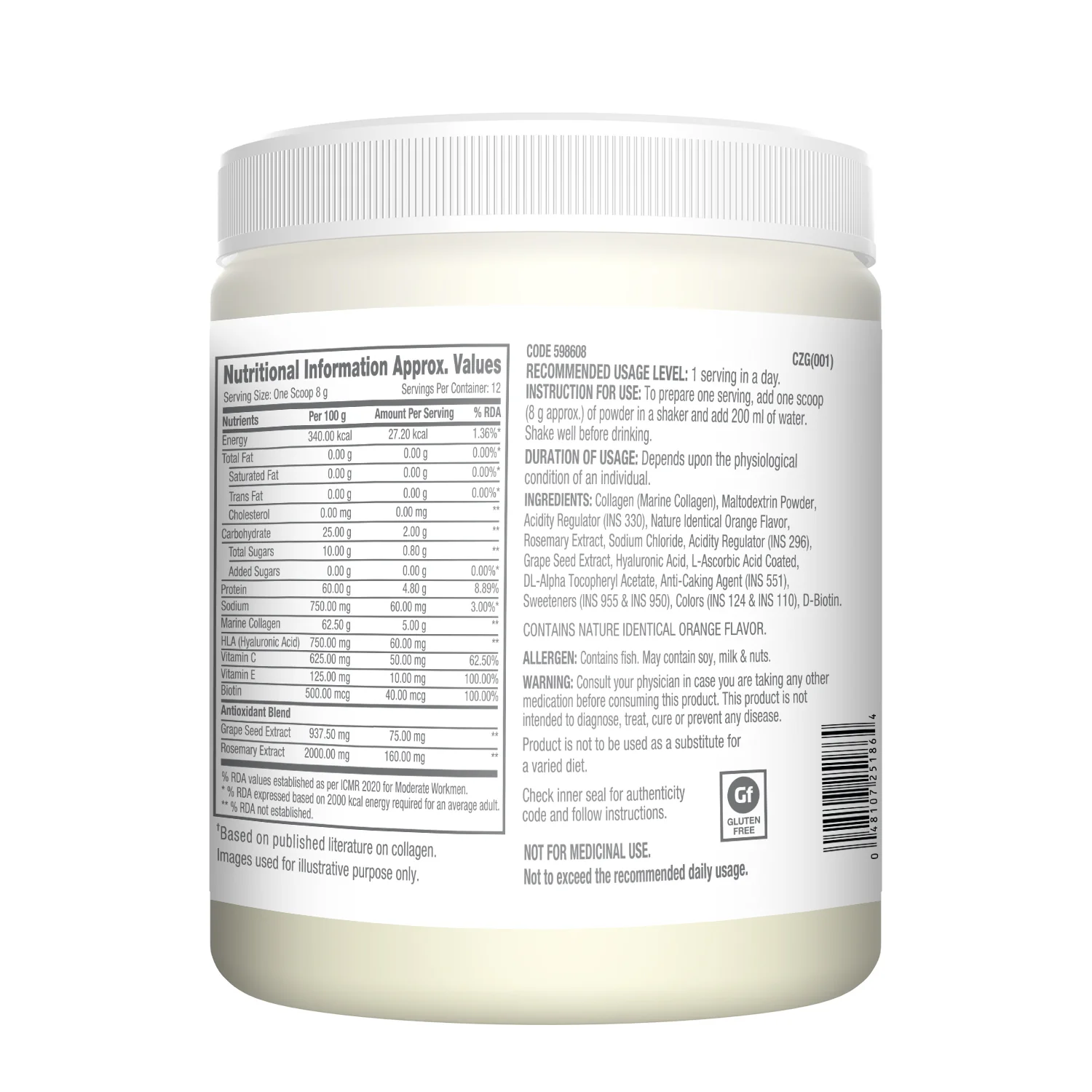 GNC Marine Collagen Hydrolyzed Peptides - Image 8