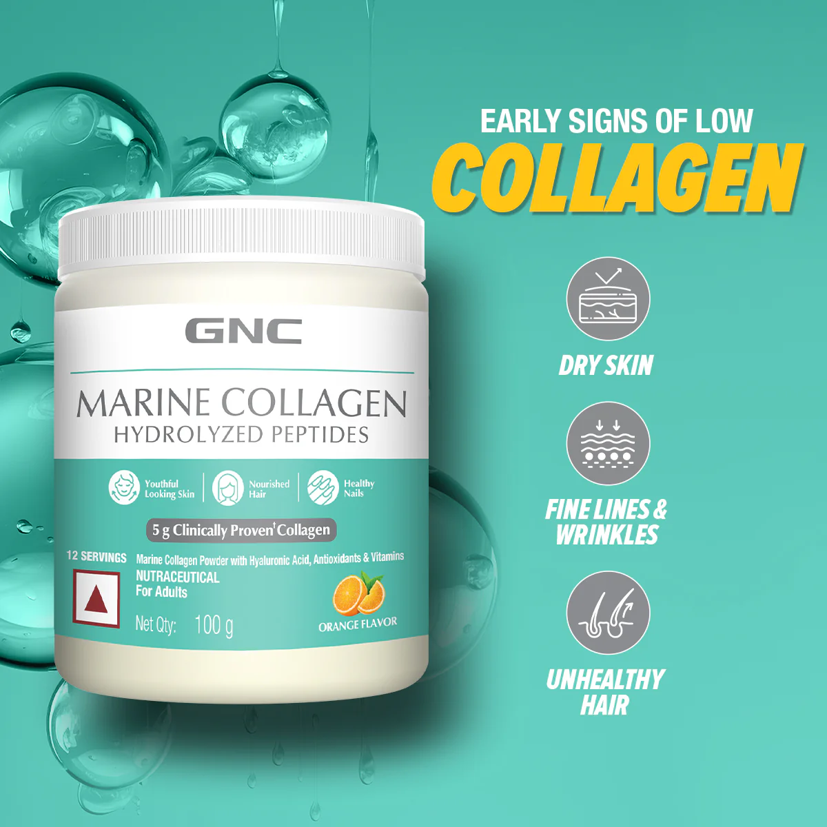 GNC Marine Collagen Hydrolyzed Peptides - Image 3