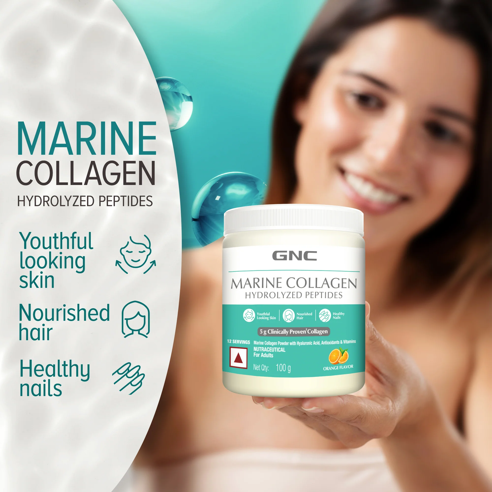 GNC Marine Collagen Hydrolyzed Peptides - Image 4