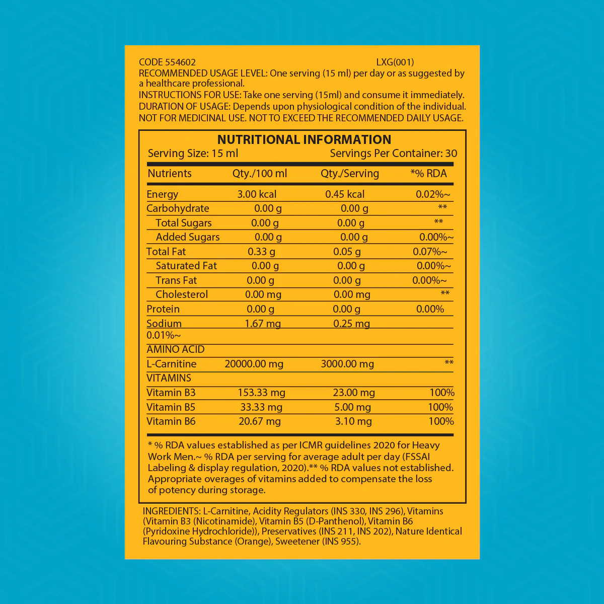 Triple Strength L-Carnitine Liquid 450 ml - Image 11