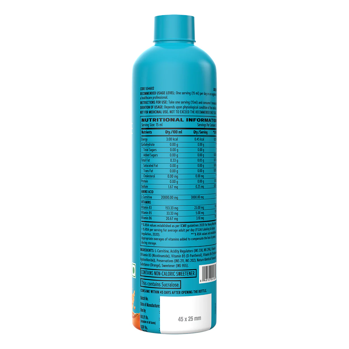 Triple Strength L-Carnitine Liquid 450 ml - Image 16