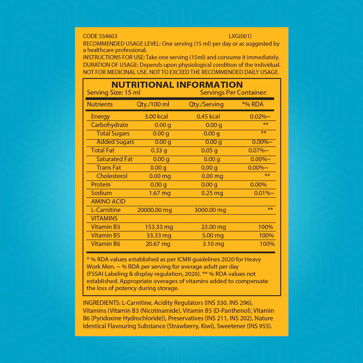 Triple Strength L-Carnitine Liquid 450 ml - Image 6